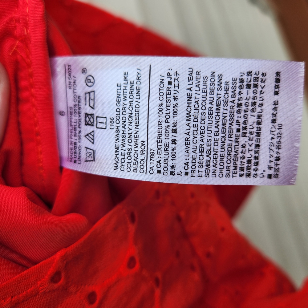 Banana Republic Vibrant Red Coral Eyelet Dress Romper Pantsuit - Picture 11 of 13